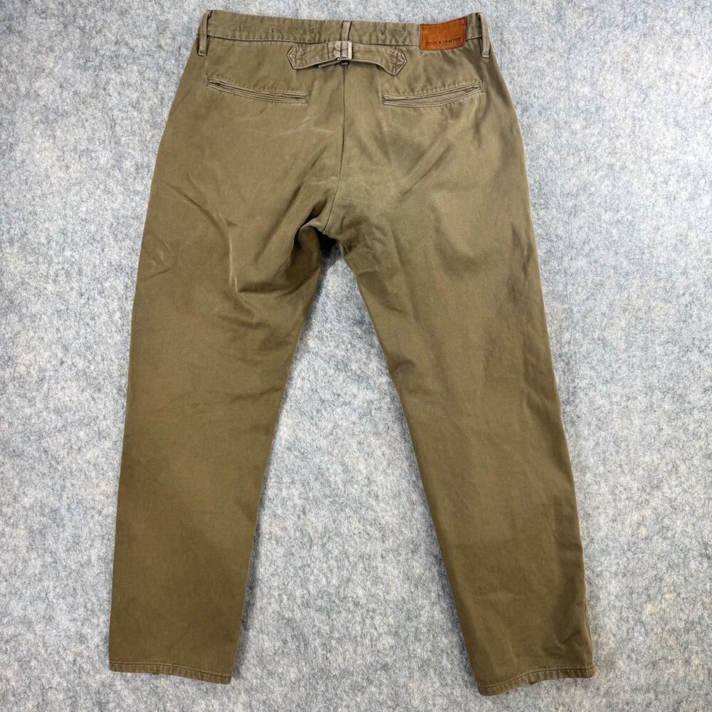 Levi’s Made And Crafted Mens Pants Sz 33 Khaki Chino Button Fly Preppy - Picture 2 of 14